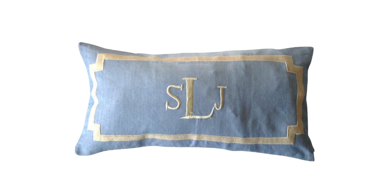 Monogrammed 36 Lumbar Pillow – MonogramsEtc