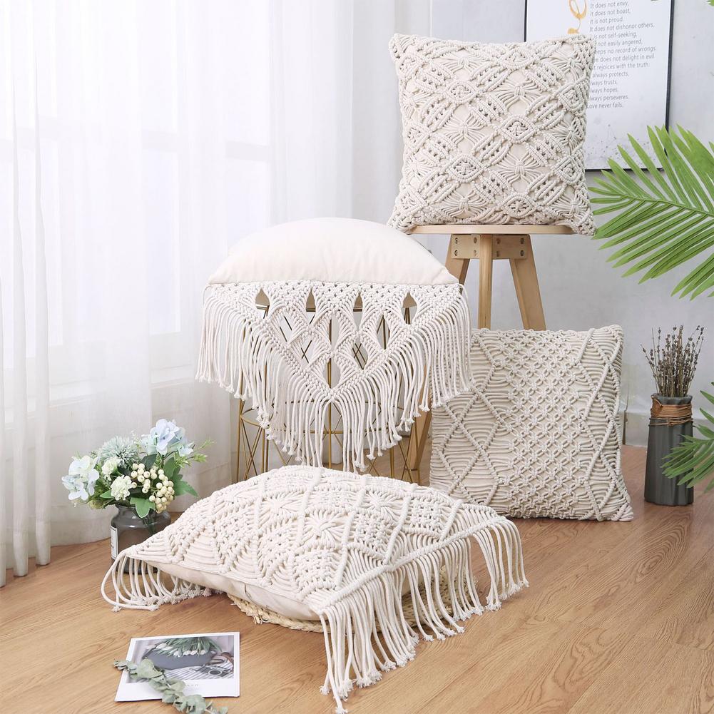Macrame Handwoven Bohemia Pillowcase Home Decor – Snazzy Living