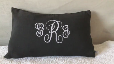 Monogram Lumbar Pillow Cover, Monogram Personalzied Gifts for Birthday