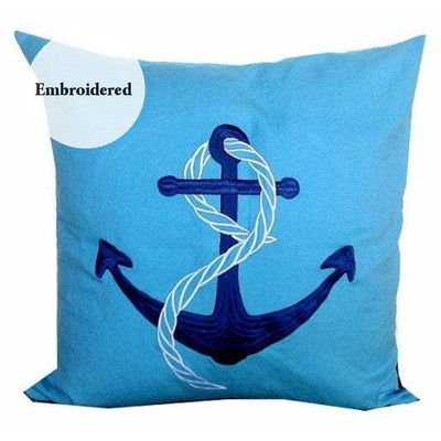 Coastal Pillows Anchor Decorative 18X18
