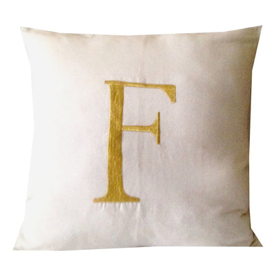 Monogram Personalised Christmas Gifts,  Euro Gold Embroidered Shams