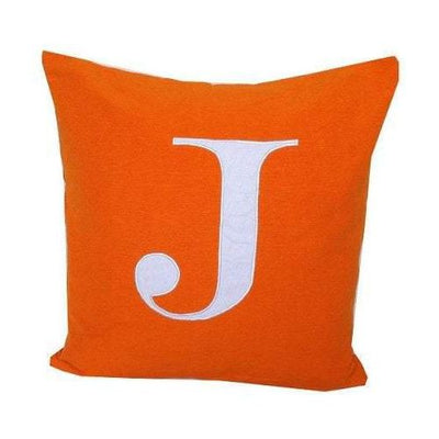 Orange Alphabet Pillow Case