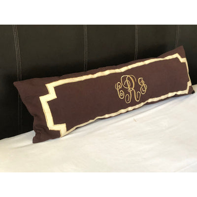 Brown Headboard Long Pillows