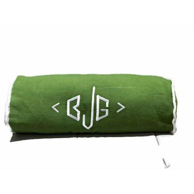 Bolster Green Pillows with piping
