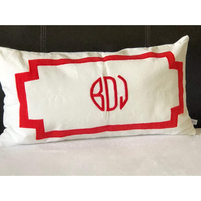 Circle Monogram Bed Monogram Pillow