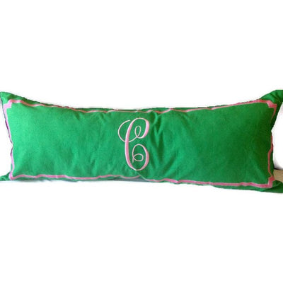 Monogrammed Long Body Pillow Cover, Body Pillow Case, Personalized Body Pillows, "20x54"