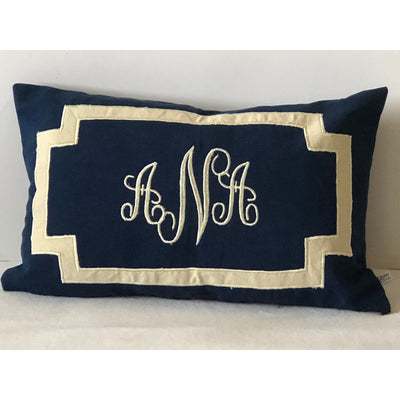 Wedding Gift, Monogrammed Lumbar Pillows, Lumbar Decorative Pillows, Monogram lumbar pillows for baby room, sofa lumbar covers