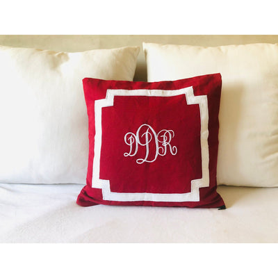 Monogrammed Square Throw Pillows, Unique Sofa Pillows