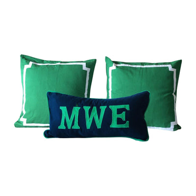 Applique Lumbar Throw Pillows