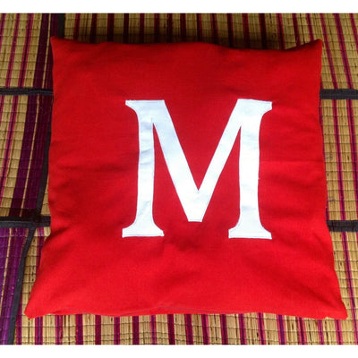 30%  Red and white monogram pillow, initial pillows , Red Decorative Cushion Cover, Personalized Red Pillow CUSTOM MADE