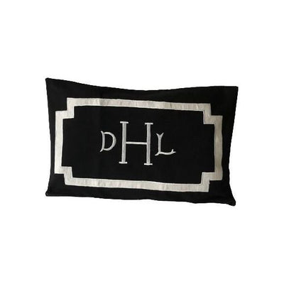 Black White Pesonalized Queen Pillow Cover 